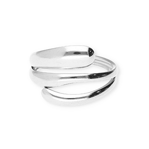 Anillos Acero Inox Plateado