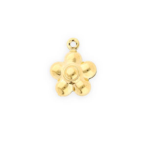 Colgantes Acero Inox flor Dorado
