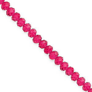 Abalorios faceteados disco 6x5mm Rosa cerise