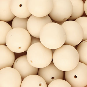 Abalorios de silicona 18mm Beige nude