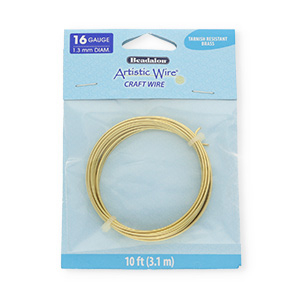 Alambre Art&iacute;stico Calibre 16 Lat&oacute;n resistente al deslustre