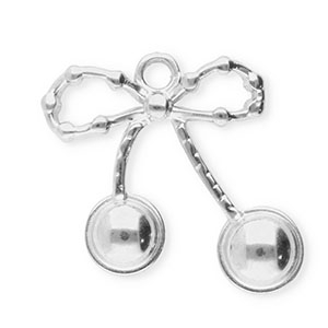 Colgantes Acero Inox cerezas Plateado