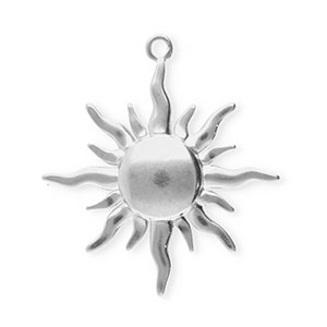 Colgantes Acero Inox sol Plateado