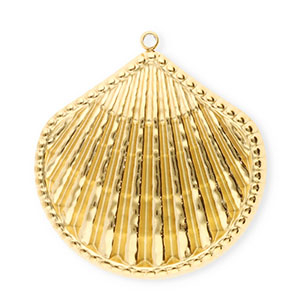 Colgantes Acero Inox concha Dorado