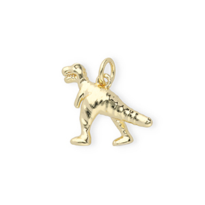Metal TQ lat&oacute;n colgante dinosaurio Dorado