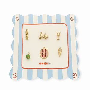 BY31&reg; Colgantes de lat&oacute;n Eco-brass pack ahorro (6 pieza) Dorado-verde oliva-rosa claro-rojo