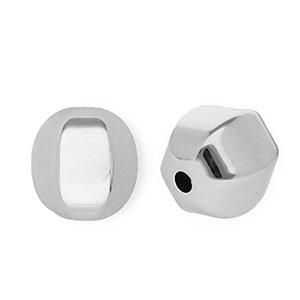 Abalorios acr&iacute;lico redondos plateado