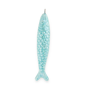 Colgantes de cer&aacute;mica griega DQ&reg; sardina Azul turqueza