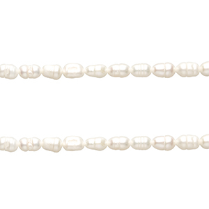 BQ Perlas de agua dulce grano de arroz 6x5 mm Blanco natural