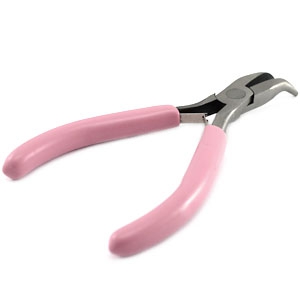 Alicate de punta curva rosa