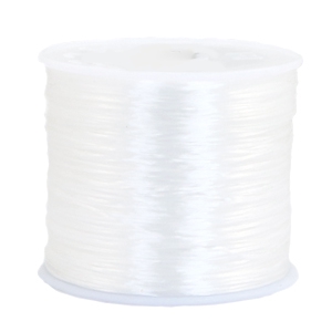 El&aacute;stico 0.7mm Transparente blanco