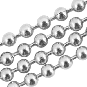 Cadena de bola en acero inox 2mm plata (acero inox)