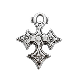 Colgantes met&aacute;licos TQ cruz Celta plata vieja (sin n&iacute;quel)