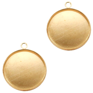 Colgante /engaste met&aacute;lico para cabuch&oacute;n 20mm oro (sin n&iacute;quel)