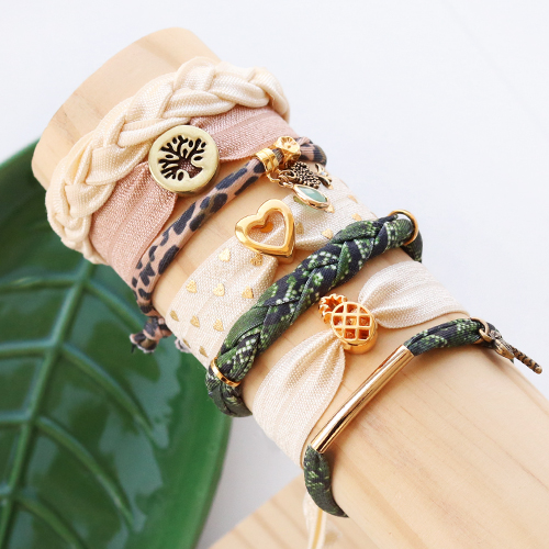 Inspiraci&oacute;n para hacer pulseras con la cinta el&aacute;stica Ibiza: