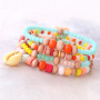 &iexcl;Gran colorido! de pulseras con abalorios faceteados