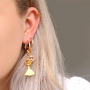 Pendientes espectaculares con ayuda de  colgantes y entrepiezas de cristal