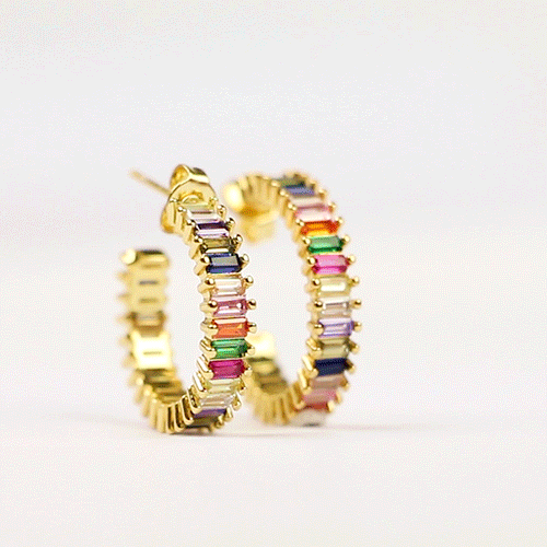 Joyer&iacute;a zirconia arco&iacute;ris con estilo