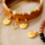 Pulseras y pendientes personalizado con los colgantes met&aacute;licos DQ letras