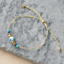 Sutiles pulseras con abalorios ojo turco/nazar