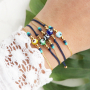 Sutiles pulseras con abalorios ojo turco/nazar