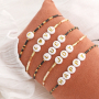 Modernas pulseras de macram&eacute; con cuentas Miyuki y abalorios letras.