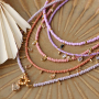 Collares minimalistas con abalorios rocalla de cristal