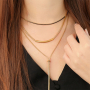 Una colecci&oacute;n con cadena jasseron de acero inoxidable