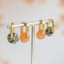 Elegantes pendientes y colgantes con piedras naturales rondeles