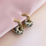 Elegantes pendientes y colgantes con piedras naturales rondeles