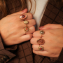 Tiempo de inspiraci&oacute;n con anillos de acero inox con esmalte