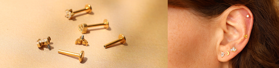 ¡NUEVO! Piercings para oreja de acero inoxidable ¡NUEVO! Piercings para oreja de acero inoxidable